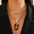 Necklace za Hoop za Leopard Zinazotenganishwa 2-kwa-1 - 4
