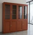 Kabati la Ofisi la Mbao la Mahogany Milango 2 - 4