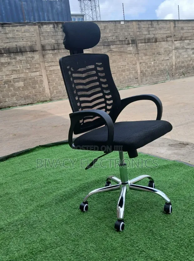 Kiti Kipya cha Ofisi cha Mesh cha Siri chenye Headrest - 1