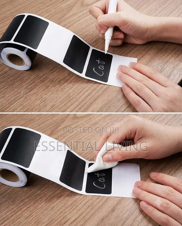 Roli ya Labeli za Sticker na Kalamu ya Chaki (300pcs) - 1