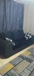 Used Gray Fabric Sofa Set - 5 Seater - 2