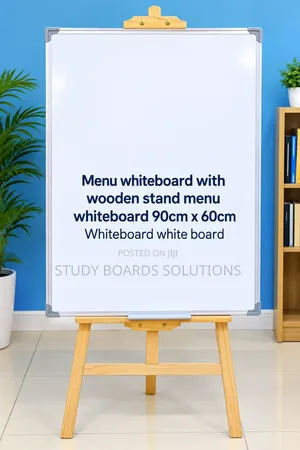 Menu Whiteboard 90x60cm with Wooden Stand