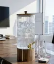 5L Fluted Glass Drink Dispenser na Msingi wa Mbao - 2