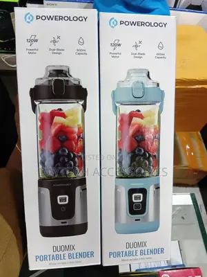 Powerology Duomix Portable Blender (PWPB27BK) 120W