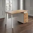 1400mm Modern Home Office Desk with Lockable Drawers - 1