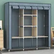 Improved Quality Portable Wooden Wardrobe - 3 Column - 2