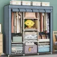 Improved Quality Portable Wooden Wardrobe - 3 Column - 3