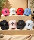 Bling Rhinestone Cross Baseball Cap - 1