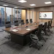 6.0m Office Boardroom Table - Brown Wood - 3