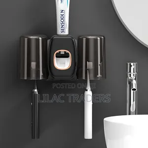 Automatic Toothpaste Dispenser & Toothbrush Holder
