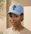 Diamond Studded Chrome Hearts Baseball Cap - 1