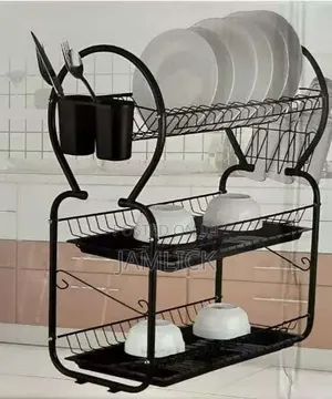 Black 3-Layer Dish Rack