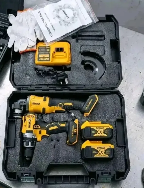 Dewalt Cordless Angle Grinder & Drill Combo - 1