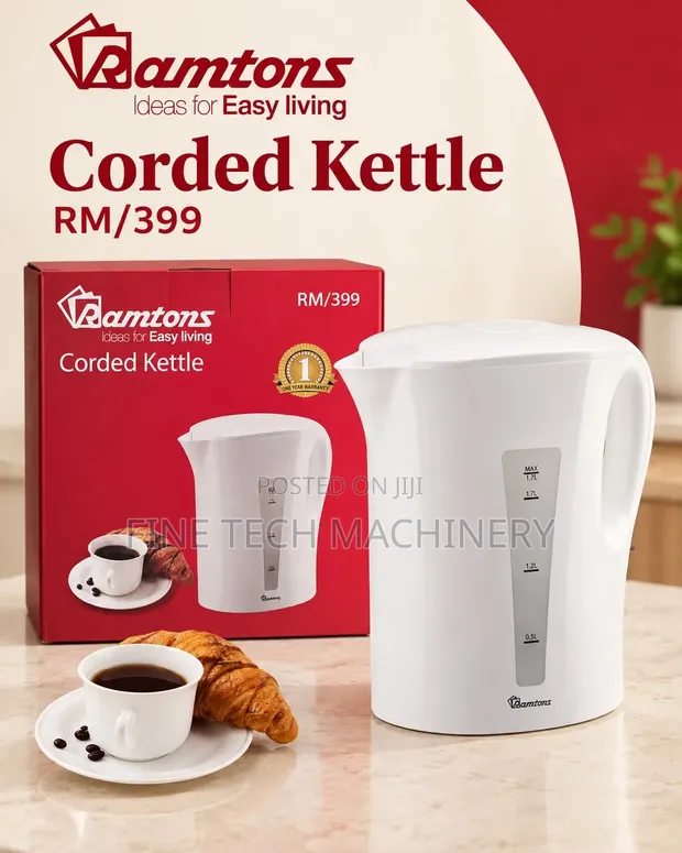 Ramtons 1.7L Corded Electric Kettle - 1