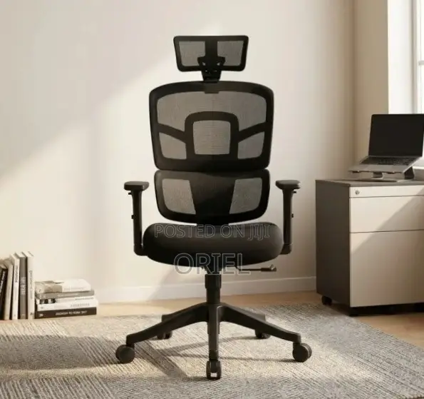 Kiti cha Ofisi cha Ergonomic Orthopedic - Nyeusi - 1