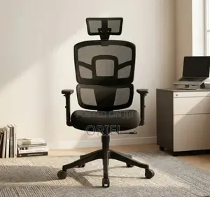 Kiti cha Ofisi cha Ergonomic Orthopedic - Nyeusi