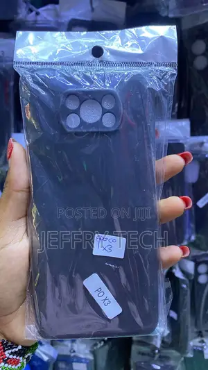 Black Silicone Phone Case for Xiaomi Poco X3