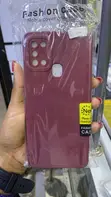 Kifaa cha Maroon cha Silicone laini kwa Samsung Galaxy A21s - 1