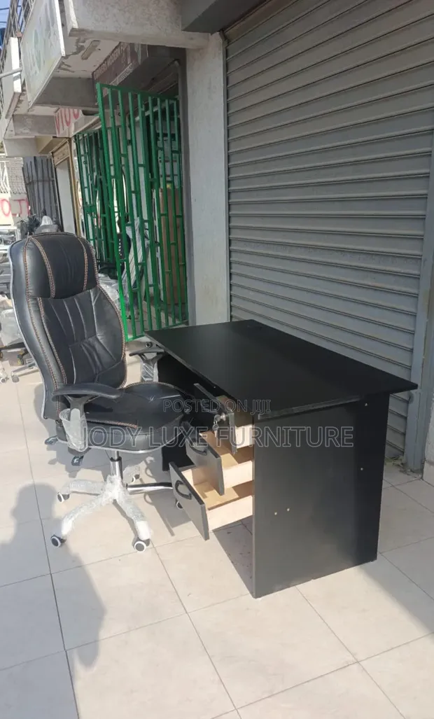 Executive Chair and Office Desk - 1