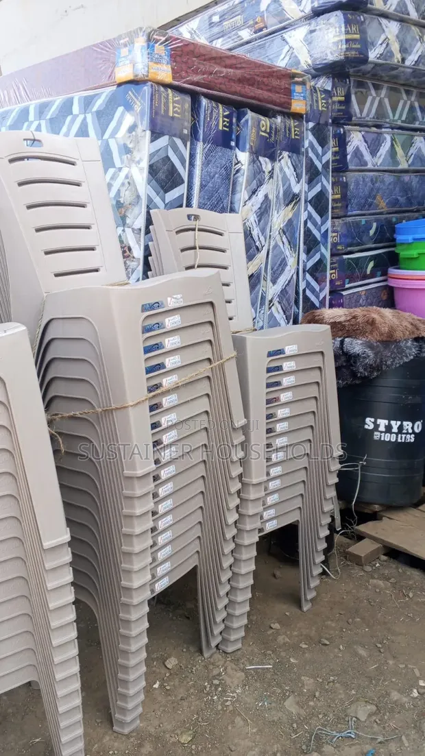 Brand New Plastic Dining Chairs (Set of 4) - 1
