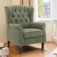 Kiti cha Kuongezea chenye Upholstery na Tufted - Brown - 2