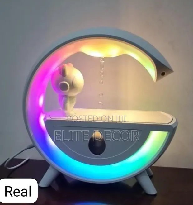 T00K8 Spika ya Bluetooth na Humidifier - Matone ya Anti-Gravity na LED - 1