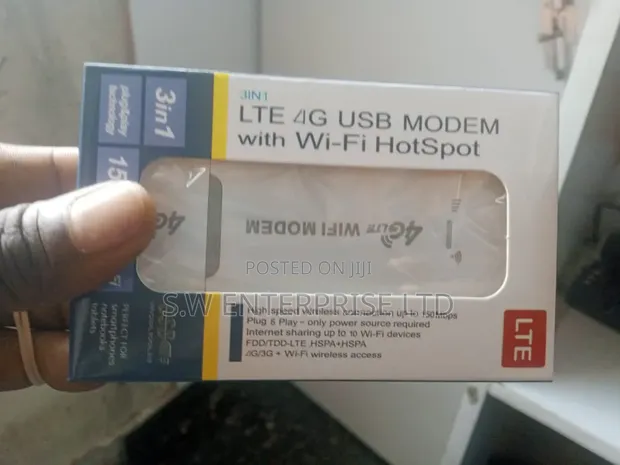 3-in-1 LTE 4G USB Modem with Wi-Fi Hotspot - 1