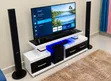 Kisima cha TV cha Kisasa chenye Nuru za LED na Hifadhi - 1
