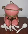 JCC8434-L1 16pc Ceramic Soup Set on Golden Stand - 2