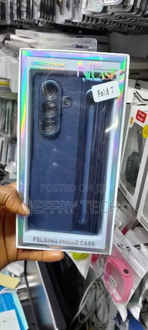 New Blue Leather Folding Phone Case for Samsung Galaxy Z Fold 7