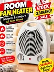 Room Fan Heater - 2 Heat Settings - 2