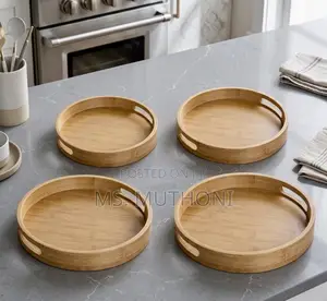 4 Pcs Meridian Bamboo Serving Trays