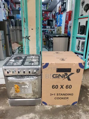 Gnix 3+1 60x60 Jiko la Kusimama na Oven ya Umeme