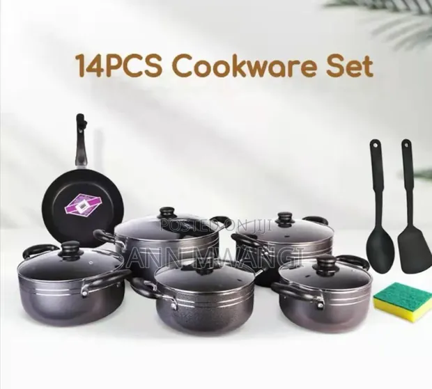 TC Nonstick Cookware Set - Vipande 14 - 1