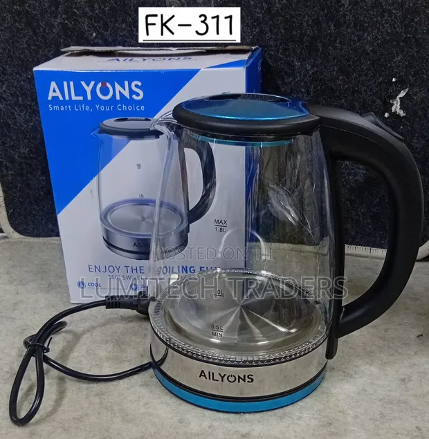 Ailyons Glass Kettle 1.8 Litres FK311 - 1