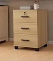 3-Drawer Mobile Wooden Office Cabinet - 2