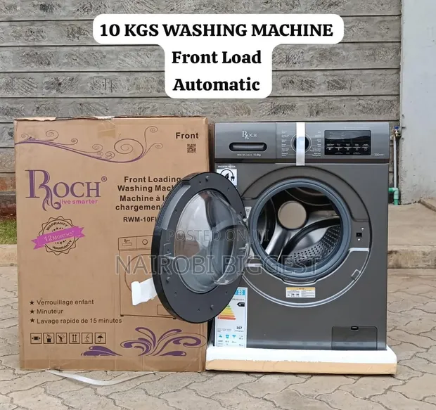 Roch 10kg Wash and Spin Front Load Washing Machine - 1
