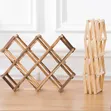 Expandable Rustic Wood 10-Bottle Wine Rack - 2