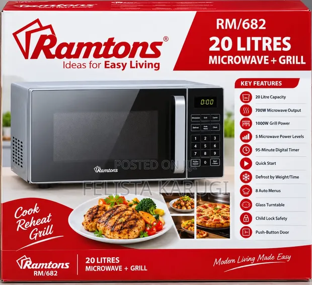 Brand New Ramtons Smart Microwave Oven with Grill - 1