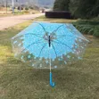 Transparent Umbrella - Flowered & Polka Dot - 3