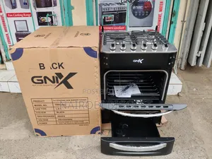 GNIX Nyeusi 60x60 Premium Cooker 3 Gesi + 1 Umeme Standing Cooker