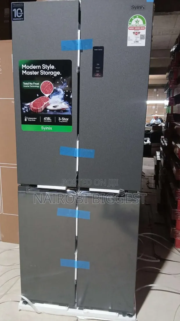 Syinix 421L Glass Four-Door Refrigerator - 1