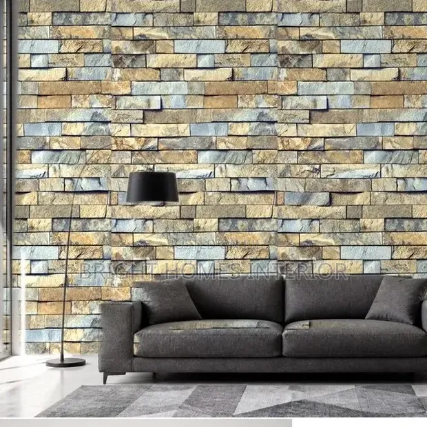 Karatasi ya Ukuta ya Stone Effect - Roli za 0.5m x 10m - 1