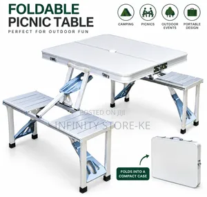 Foldable Picnic Table with Benches