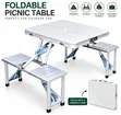 Foldable Picnic Table with Benches - 1