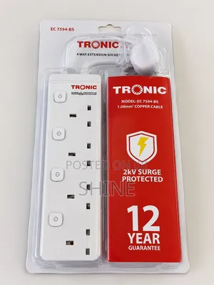 Tronic 4-Way Extension with Surge Protector