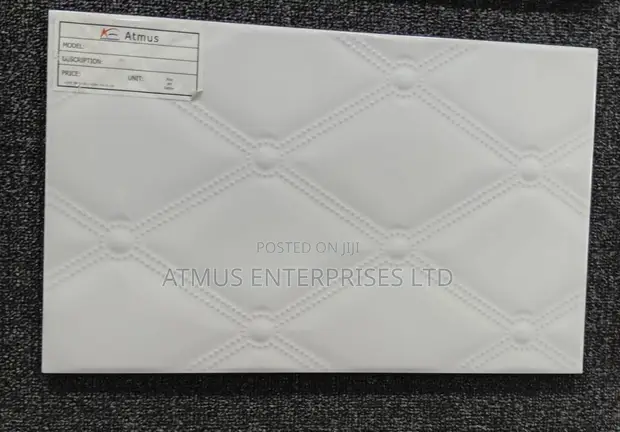 Twyford PMCP24104K White 3D Padded Wall Tile - 1
