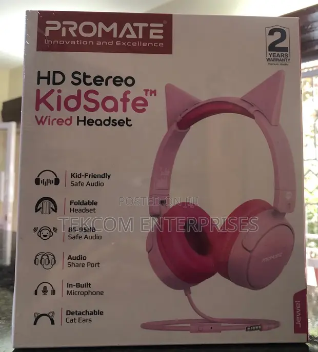 Promate Jewel HD Stereo KidSafe Wired Headset - 1