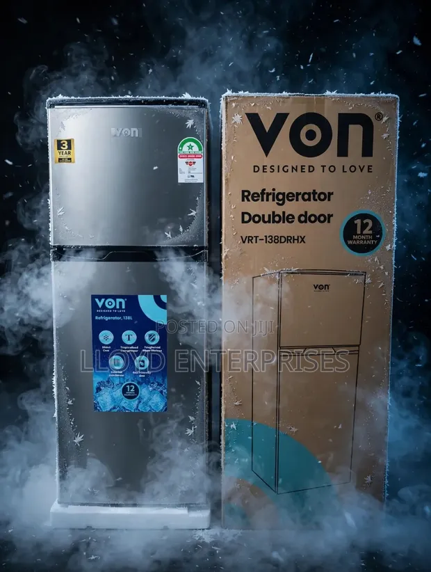 Von Fridge Mlango Mbili 138L - 1