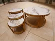 Seti ya Meza za Marumaru za Mviringo za Premium 4pcs - 3
